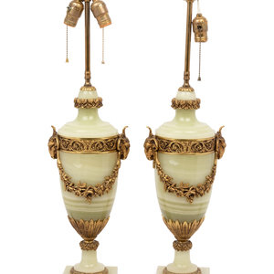 A Pair of Continental Gilt Metal