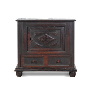 A Charles II Oak Table Cabinet 17th 2a38dd