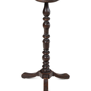 A William and Mary Oak Candle Stand Late 2a38df