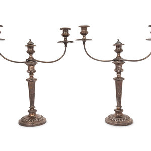 A Pair of George III Silver Candlestick 2a3903