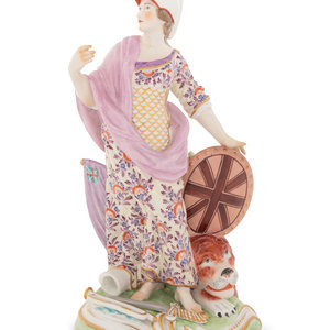 A Chelsea Porcelain Figure of Britannia Mid 18th 2a3937