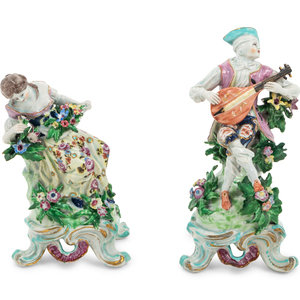 A Pair of English Bocage Porcelain 2a3939