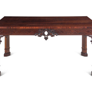 A Chinese Chippendale Style Mahogany