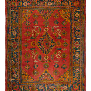 A Turkish Oushak Wool Rug Circa 2a398a