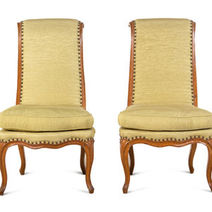 A Pair of Louis XV Carved Beechwood