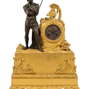 An Empire Gilt and Patinated Bronze