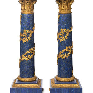 A Pair of Empire Style Gilt Bronze