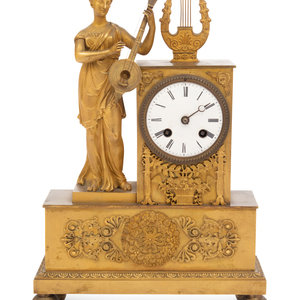 A French Gilt Bronze Figural Mantel