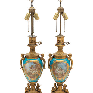 A Pair of S vres Style Gilt Bronze 2a3b04