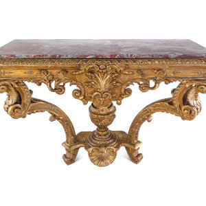 An Italian Carved Giltwood Marble Top 2a3b35