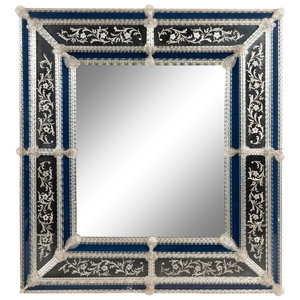 A Venetian Etched Glass Mirror First 2a3b3a