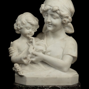 A Continental Marble Figural Group Late 2a3b8f