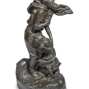 A Large Continental Bronze Figural
