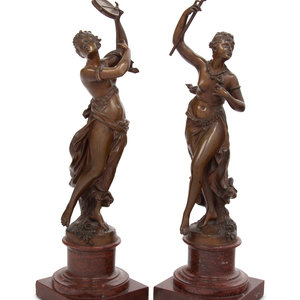 A Pair of Continental Bronze Figures