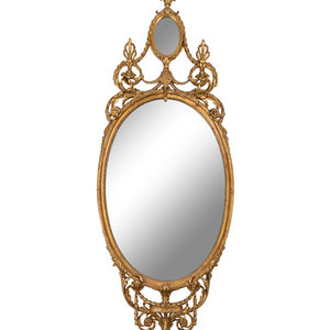 An English Giltwood Oval Mirror Circa 2a3c1b