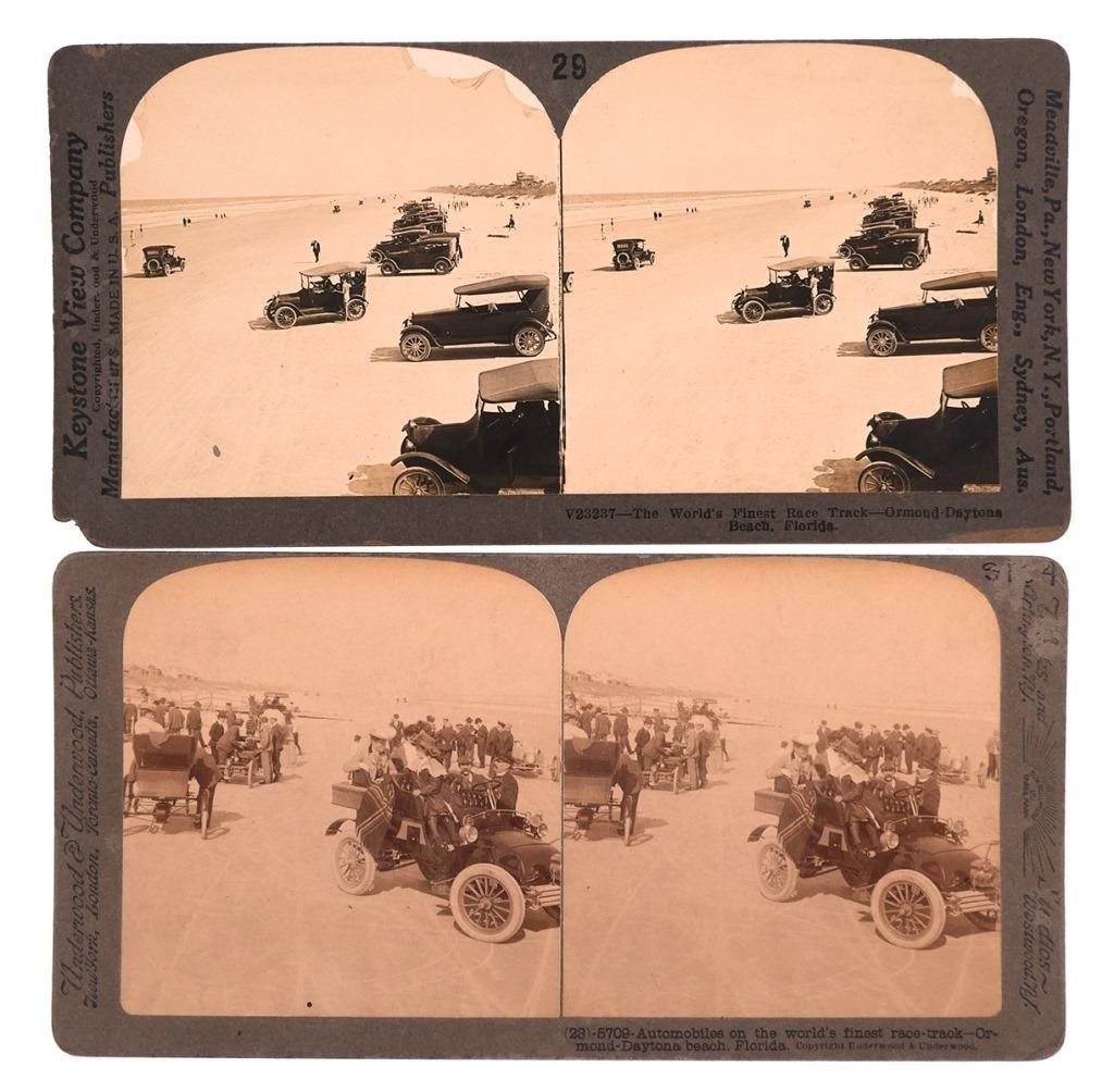 (2) PHOTO STEREOVIEWS DAYTONA BEACH