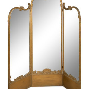 A Louis XV Style Three Panel Mirrored 2a3e20