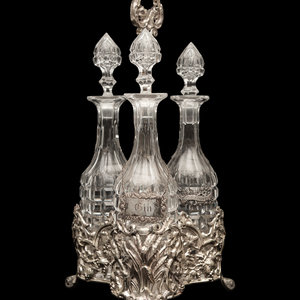 An English Silver-Plate Tantalus