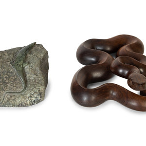 Two Wildlife Sculptures
20th Century
comprising