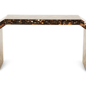 A Tesselated Horn Veneered Console 2a3f07