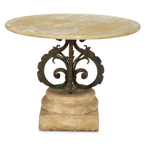 A Bronze and Stone Table with an 2a3f3c