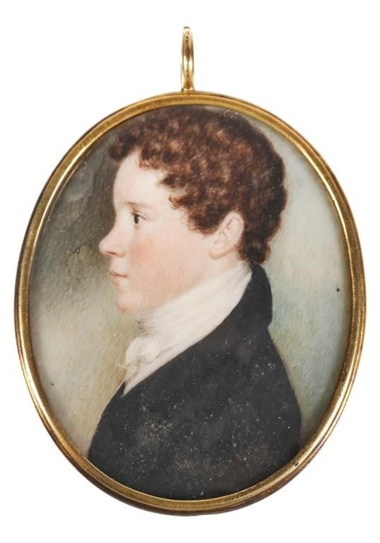 ANTIQUE MINIATURE PORTRAIT OF A