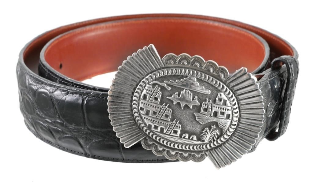 BRUCE MORGAN STERLING BUCKLE LUCCHESE 2a4371