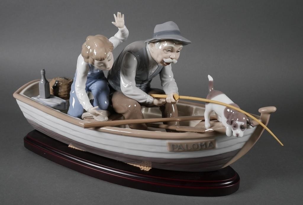 LLADRO FISHING WITH GRAMPS FIGURINE 2a1d89