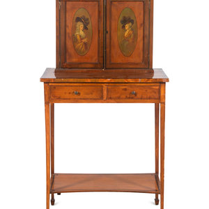 An Edwardian Painted Mahogany and