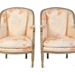 A Pair of Louis XVI Style Gray Painted 2a1e64