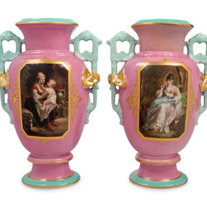 A Pair of Paris Porcelain Vases Late 2a1e97