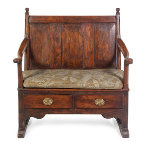 An English Pine Settle Early 19th 2a1f1d