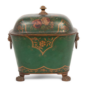 An English Painted Tôle Coal Scuttle
Late