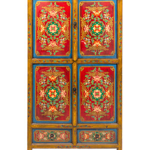 A Tibetan Painted Cabinet 20th 2a1f5d
