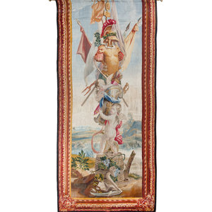 An Aubusson Wool and Silk Tapestry