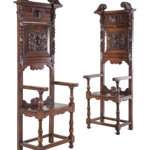 A Pair of Renaissance Revival Carved 2a201f