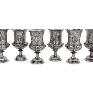 A Set of Six English Silver Wine 2a2049