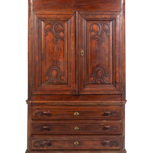 A Louis XV Carved Walnut Cabinet Late 2a2068