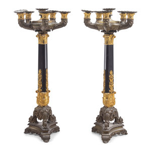 A Pair of Charles X Gilt and Patinated 2a2084
