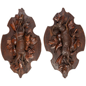 A Pair of Large Black Forest Carved 2a20e5