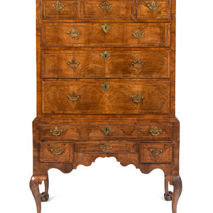 A George II Burl Walnut Chest on 2a2115