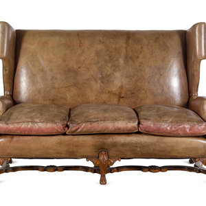 An English Leather Upholstered 2a2128