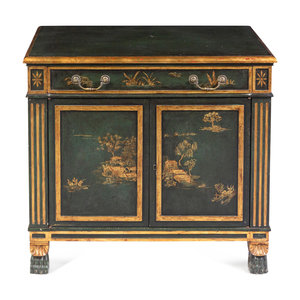 A Regency Style Chinoiserie-Decorated