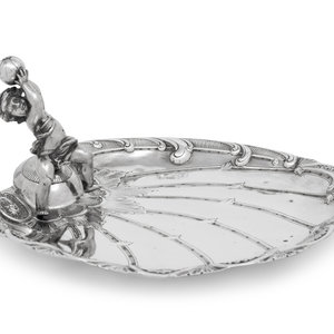 A Continental Silver Shell Dish
Late