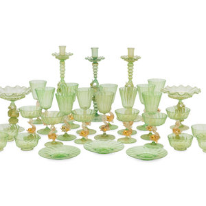 A Venetian Glass Stemware Service with 2a23d6