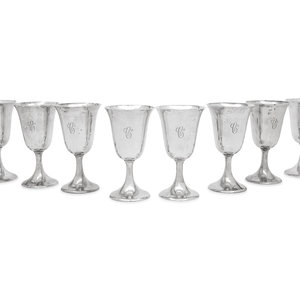 A Set of Eight American Silver Goblets
Frank