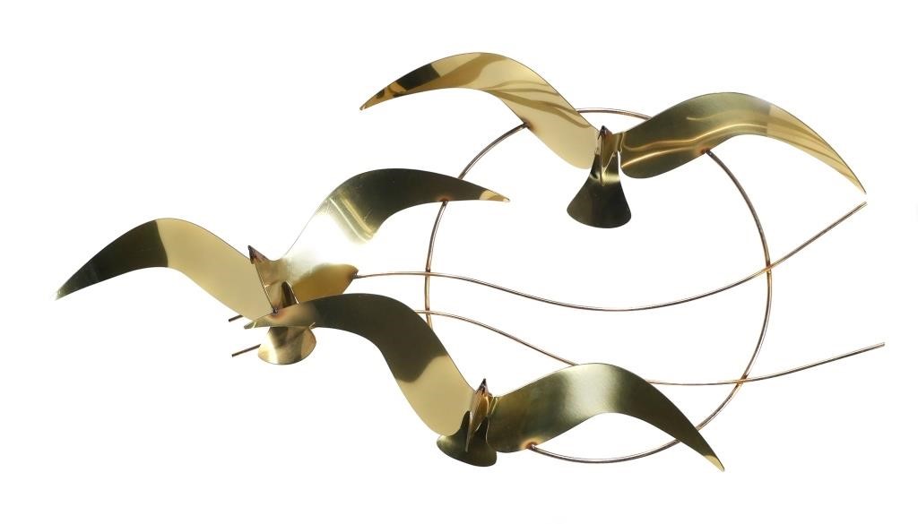 CURTIS JERE, SEAGULL WALL SCULPTURE,