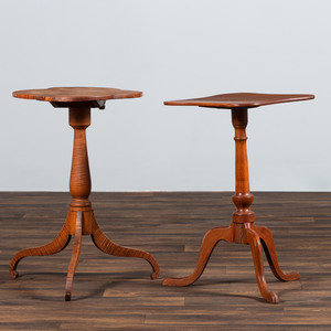 Two Federal Candlestands 19th Century one 2a2a1e