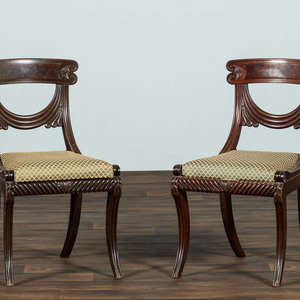 A Pair of Classical Drapery Carved