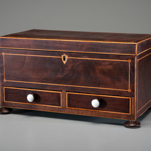 An Inlaid Mahogany Two-Drawer Dresser